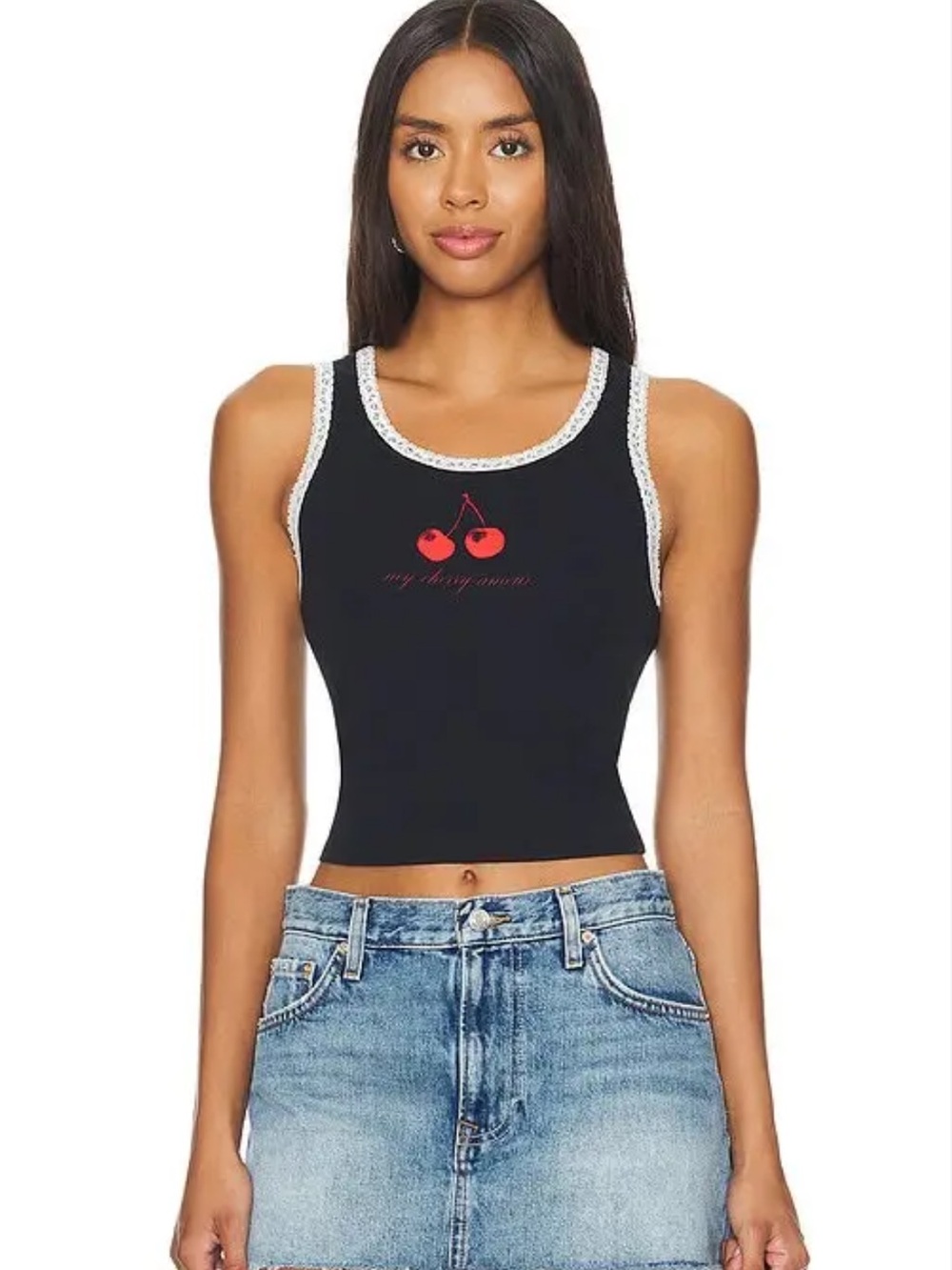 Daydreamer Black Tank with Teal Trim